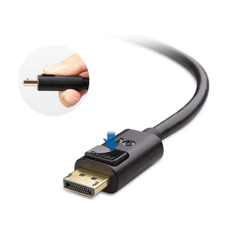  [AUSTRALIA] - Cable Matters Mini DisplayPort to DisplayPort Cable (DisplayPort to Mini DisplayPort 1.4 Cable) with 8K 60Hz Video Resolution and HDR in Black 3 Feet - Thunderbolt and Thunderbolt 2 Port Compatible