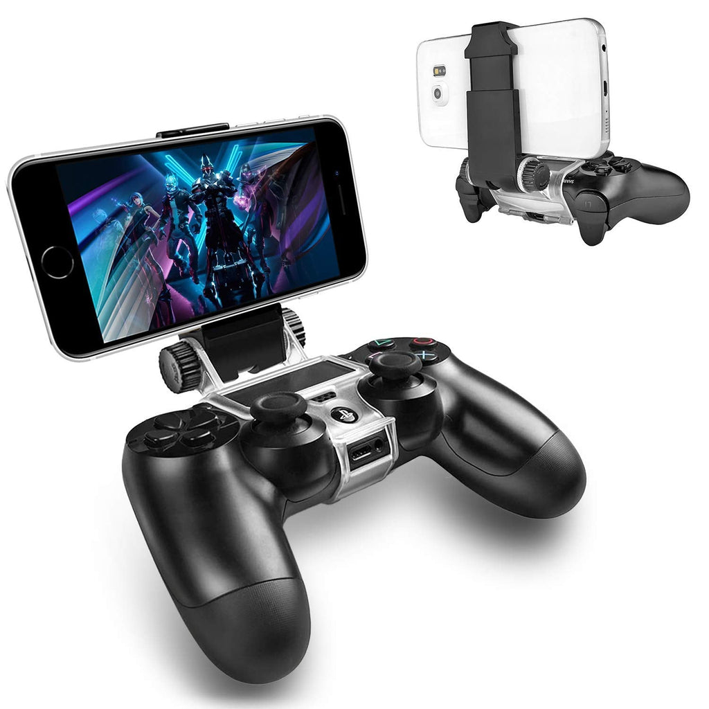  [AUSTRALIA] - PS4 Controller Phone Mount, ADZ PS4 Phone Mount Smart Clip for PS4 Dualshock 4 Controller Compatible with iPhone, Android and PS4 Remote Play
