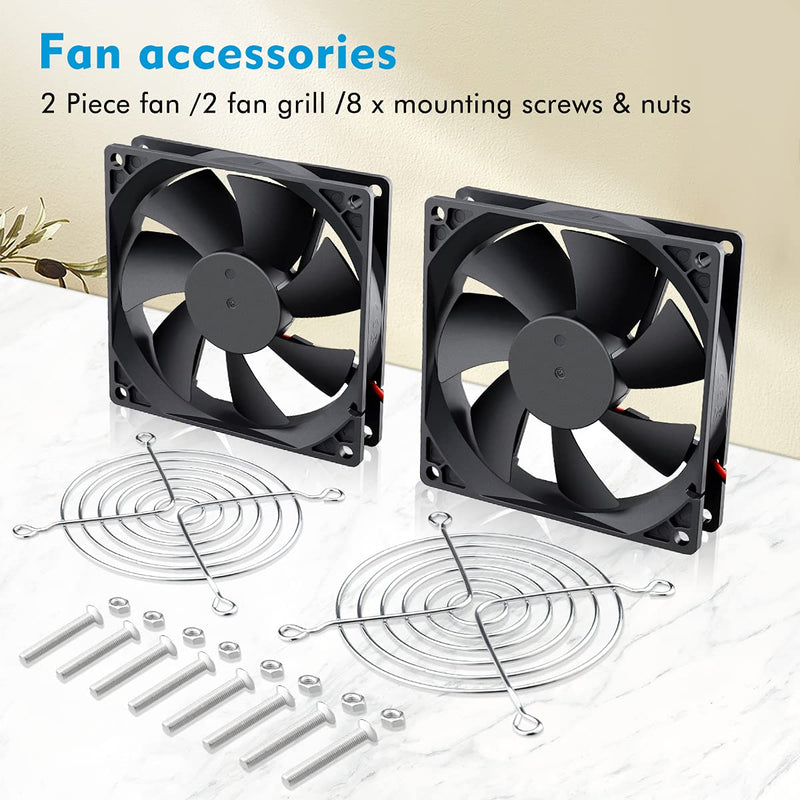  [AUSTRALIA] - Wathai 92mm x 25mm 90mm 12V DC Brushless Exhaust Fan 2Pin for PC Computer Case Cooling 12V 2Pin Sleeve