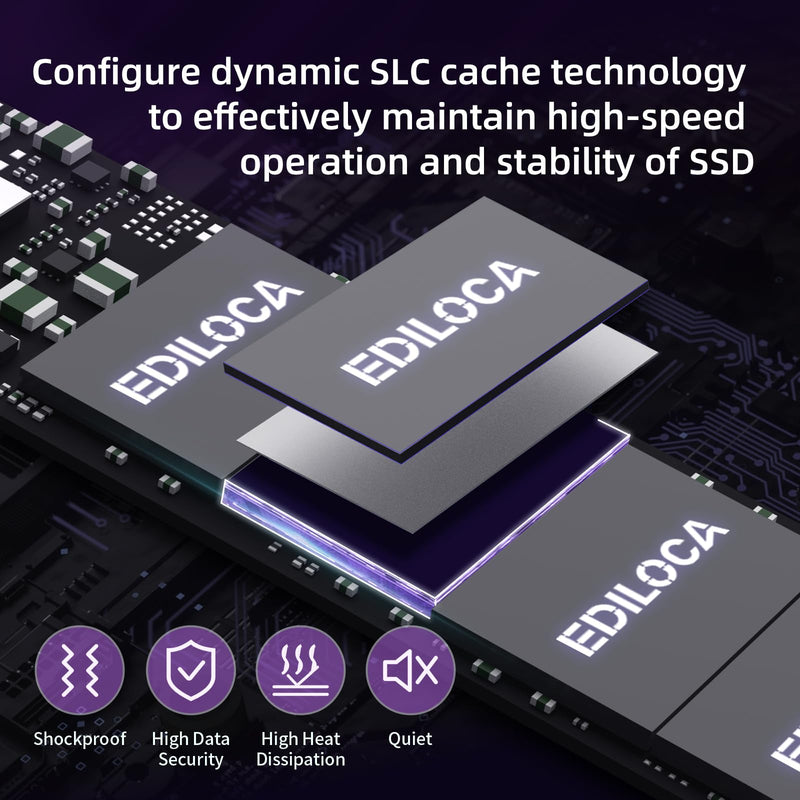  [AUSTRALIA] - Ediloca EN600 PRO SSD 512GB PCle 3.0x4, NVMe M.2 2280, Up to 3200MB/s, Internal Solid State Drive, SLC Cache 3D NAND TLC, Graphene Cooling Sticker, Storage for PC, Desktop and Laptops EN600 pro_PCIe 3.0_3500MB/s