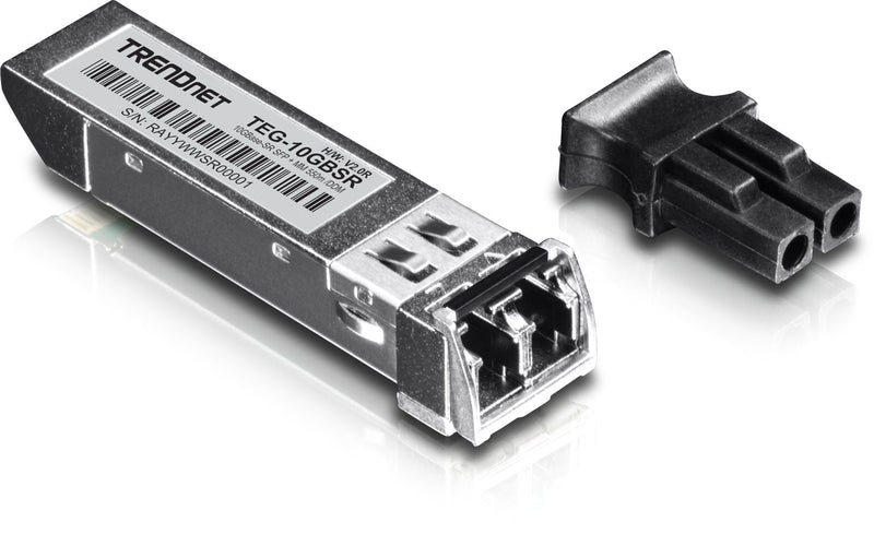  [AUSTRALIA] - TRENDnet SFP to RJ45 10GBASE-SR SFP+ Multi Mode LC Module, TEG-10GBSR, Up to 550 m (1,804 Ft.), Hot Pluggable SFP+ Transceiver, 850nm Wavelength, Duplex LC Connector, DDM Support, Lifetime Protection 400 Meters