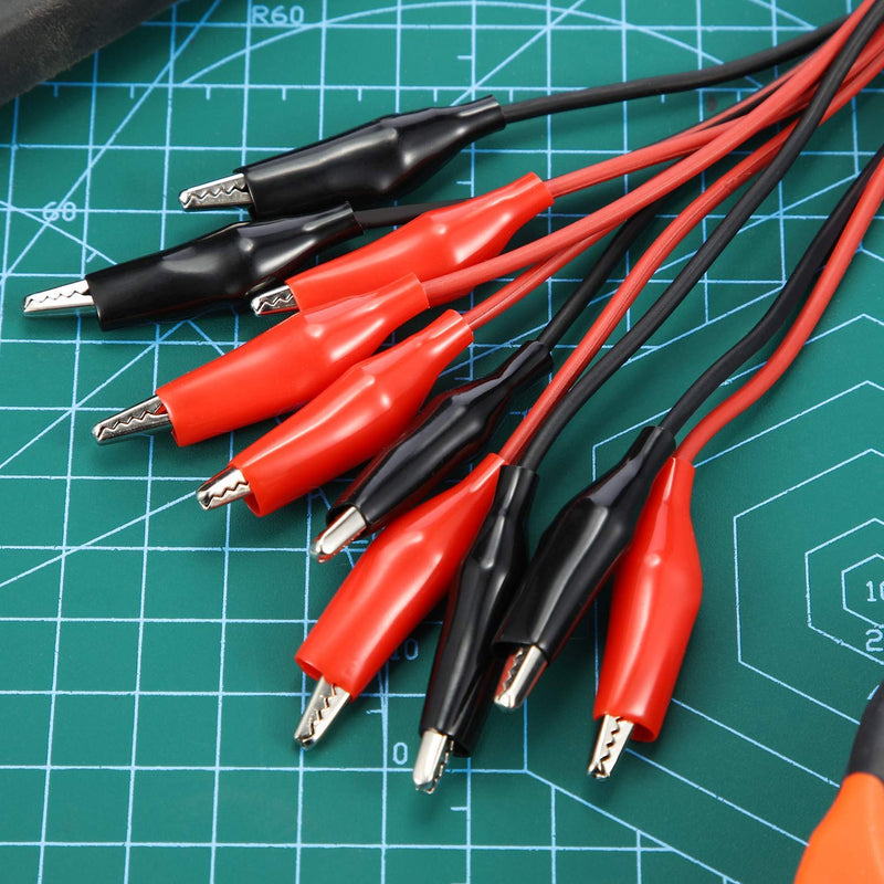  [AUSTRALIA] - eBoot 2 Groups 1M Test Leads Set with Alligator Clips Double-ended Jumper Wires (2 Groups)