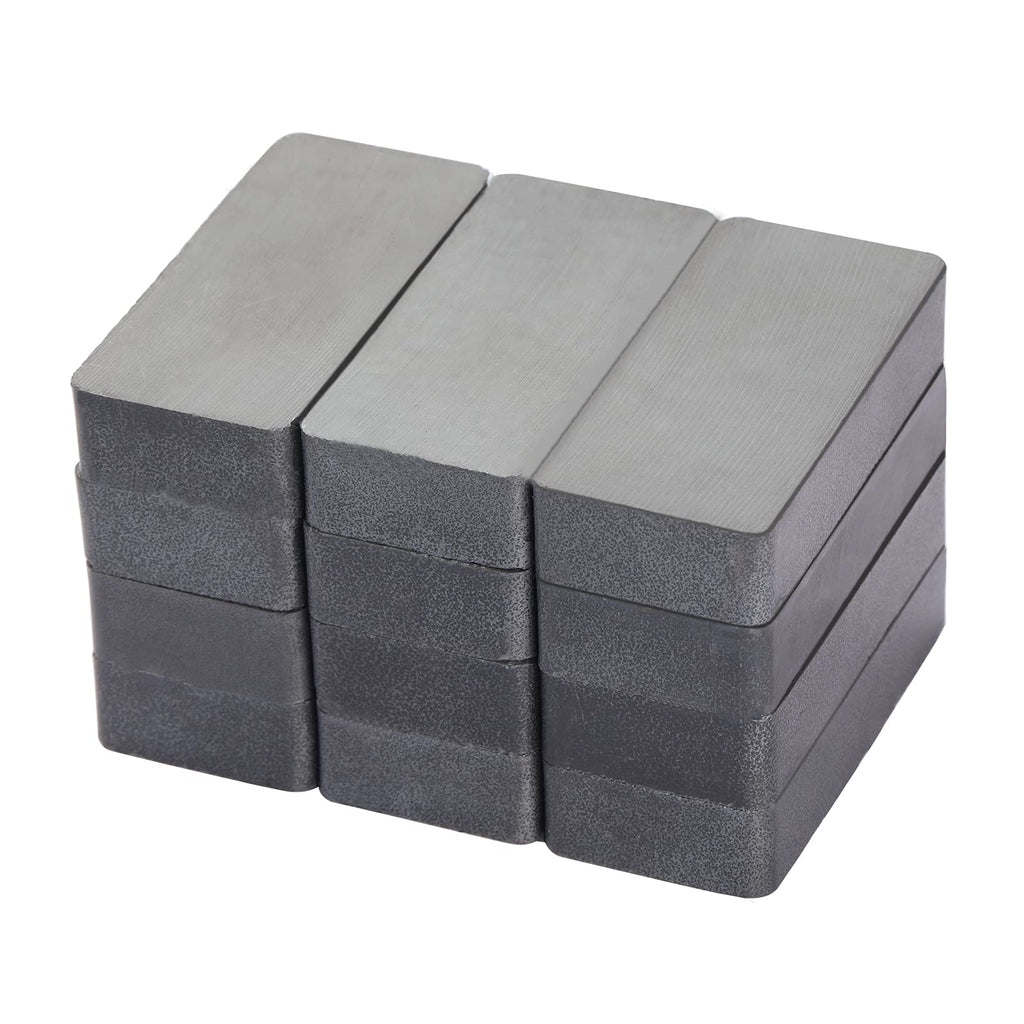  [AUSTRALIA] - BY JMY Ferrite Blocks Ceramic Magnets 1 7/8" x 7/8" x 3/8" Rectangular Magnets, Grade 8 - for Crafts, Science and Hobbies - Ferrite Magnets 12 Pieces
