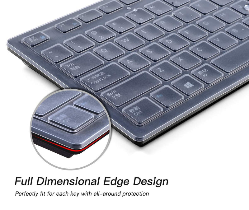  [AUSTRALIA] - Keyboard Protector Skin for Dell KM636 Wireless Keyboard & Dell KB216 Wired Keyboard & Dell Optiplex 5250 3050 3240 5460 7450 7050 & Dell Inspiron AIO 3475/3670/3477 All-in one Desktop Keyboard, Clear