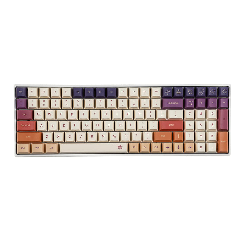  [AUSTRALIA] - 143 Smoke Cloud Keycaps Dye-Sub Thick PBT Cherry Profile Key caps for TKL 61 64 68 75 87 96 104 108 GMMK MX Mechanical Keyboard