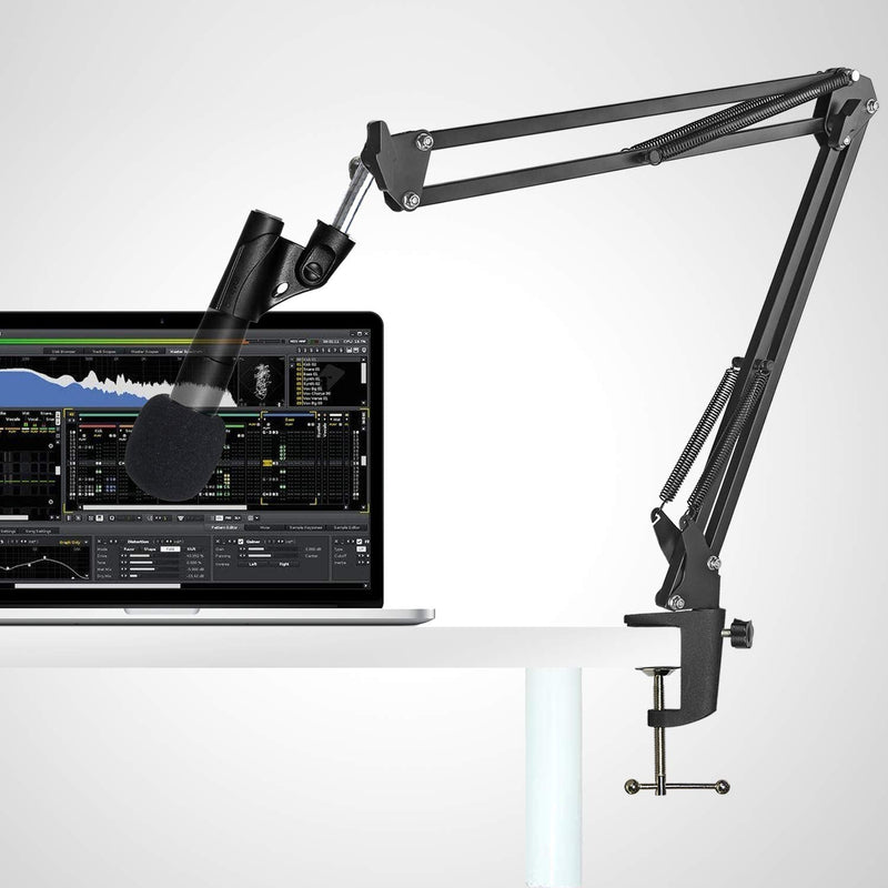  [AUSTRALIA] - SM58 Mic Stand with Windscreen - Microphone Boom Arm Stand with Foam Cover Pop Filter for SM58S SM58-LC Dynamic Vocal Microphone by YOUSHARES