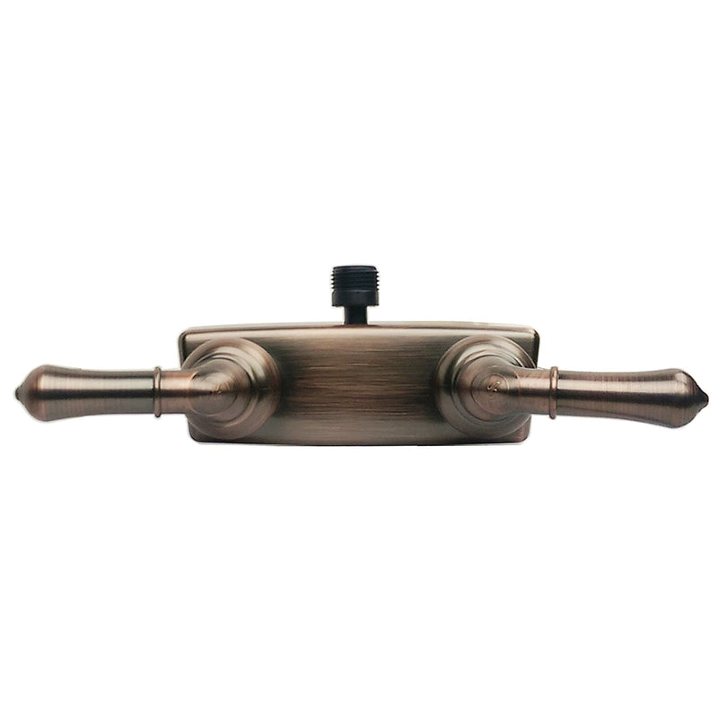  [AUSTRALIA] - Builders Shoppe 3220BZ RV/Motorhome Replacement Non-Metallic Two Handle Shower Faucet Valve Diverter, Brushed Bronze Finish
