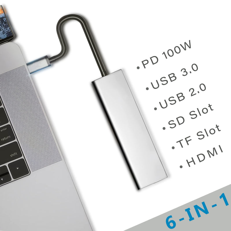  [AUSTRALIA] - USB C Docking Station, HDMI to USB C Adapter for Monitor, USB-C Hub HDMI Dongle for Laptop, Micro SD Card Reader USB C Dock for Chromebook, USB C to USB Adapter Multiport for MacBook pro