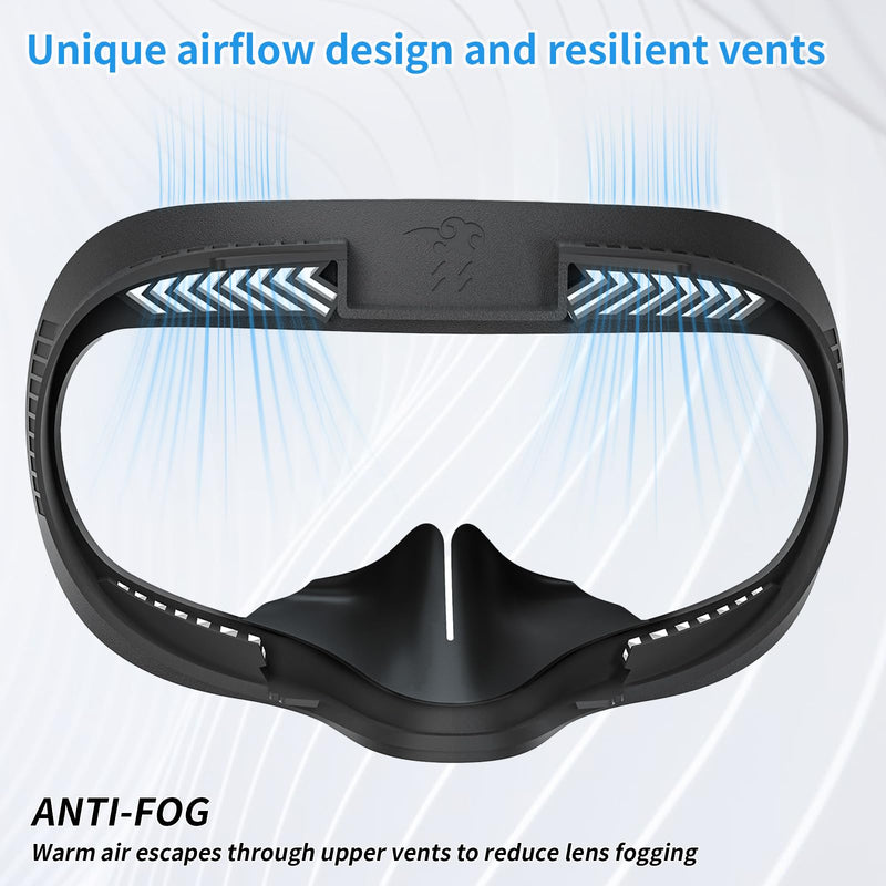  [AUSTRALIA] - VR Face Pad Replacement for Oculus Quest 2,Facial Interface Bracket Face Cover with Nose Pad,3pcs Anti-fogging Face Cushion Pad,Lens Cover,Thumb Stick Caps for meta Oculus Quest 2 Accessories