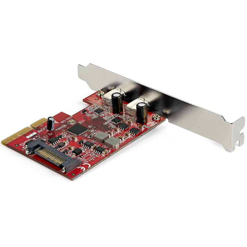  [AUSTRALIA] - StarTech.com PCIe USB 3.1 Card - 2x USB C 3.1 Gen 2 10Gbps - PCIe Gen 3 x4 - ASM3142 Chipset - USB Type C PCI Express Card (PEXUSB312C3)