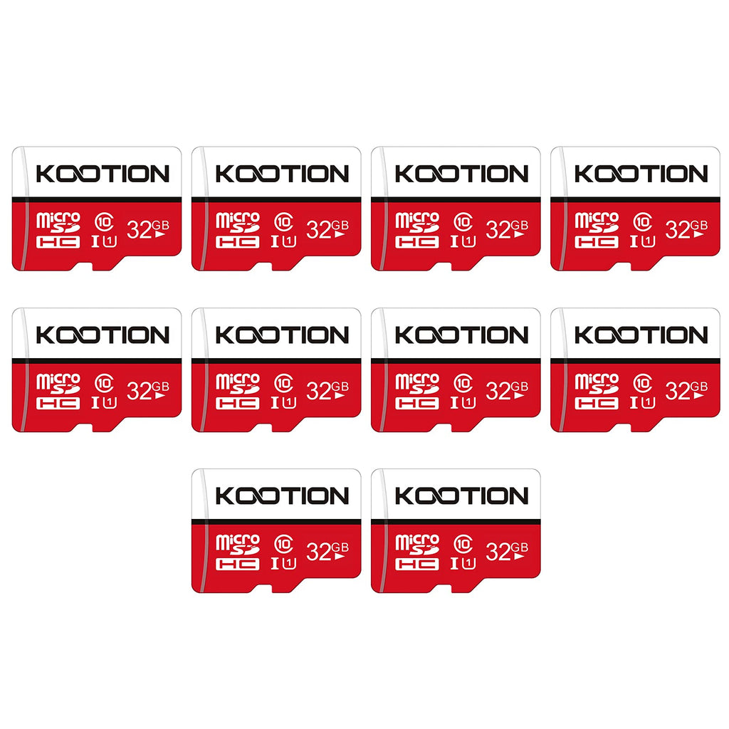  [AUSTRALIA] - KOOTION 10-Pack 32 GB Micro SD Cards 32gb Memory Cards Class 10 Micro SDHC Card High-Speed Memory Card TF Card UHS-1 Micro SD Card SDHC, C10, U1, 90Mb/s (10 X 32GB) 6).10 x 32G