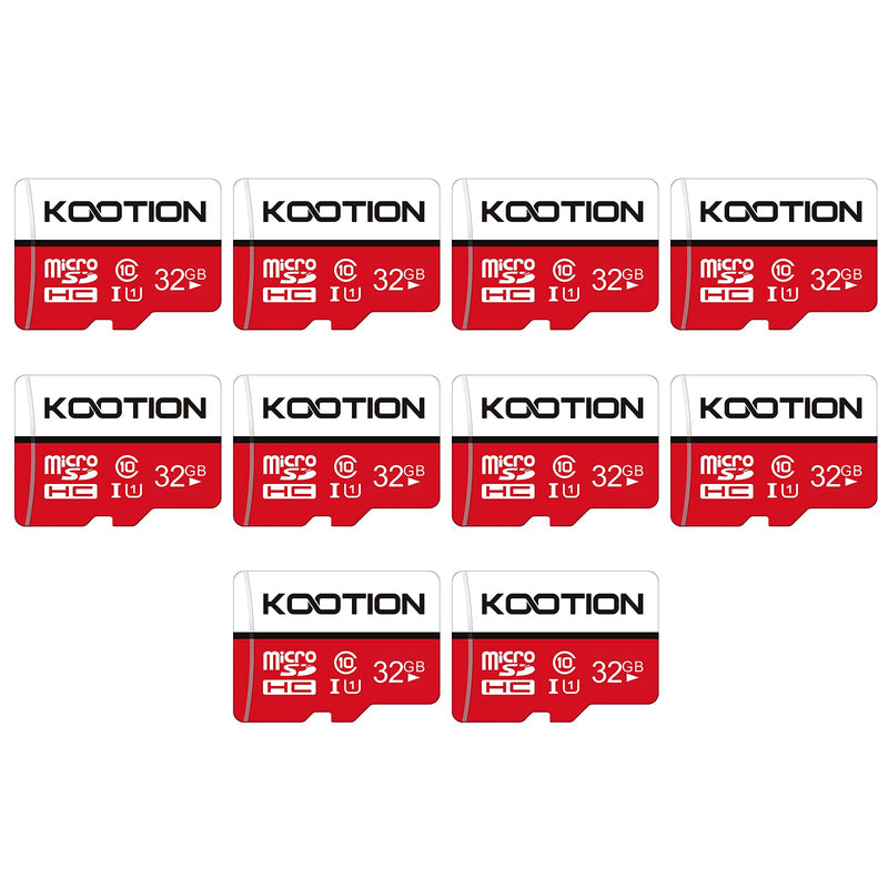  [AUSTRALIA] - KOOTION 10-Pack 32 GB Micro SD Cards 32gb Memory Cards Class 10 Micro SDHC Card High-Speed Memory Card TF Card UHS-1 Micro SD Card SDHC, C10, U1, 90Mb/s (10 X 32GB) 6).10 x 32G