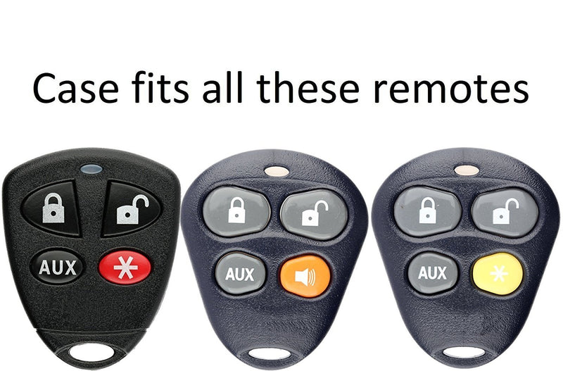  [AUSTRALIA] - KeylessOption Keyless Entry Remote Control Starter Car Key Fob Case Shell Outer Cover Button Pads For Viper Automate Alarms (Pack of 2)