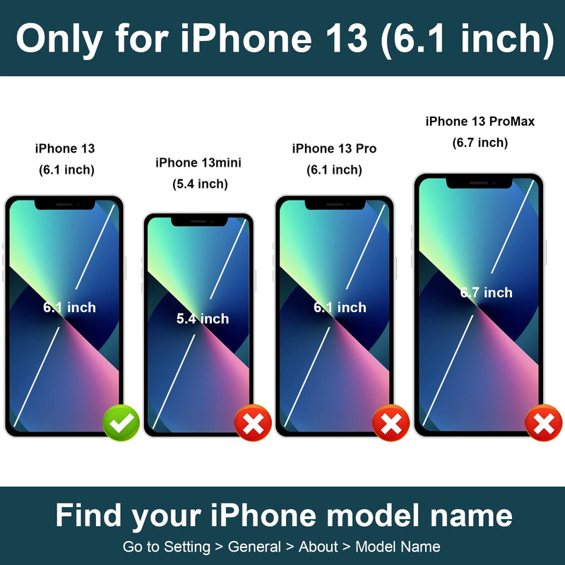  [AUSTRALIA] - Folosu Compatible with iPhone 13 Case Wallet with Card Holder, 360°Rotation Finger Ring Holder Kickstand Protective RFID Blocking PU Leather Double Buttons Flip Shockproof Cover 6.1 Inch Red