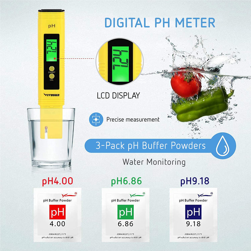 VIVOSUN PH Meter Digital PH Tester Pen for Water - LeoForward Australia