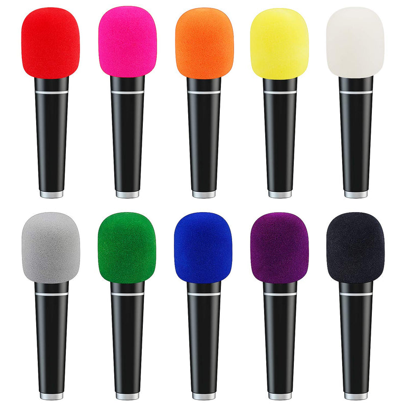  [AUSTRALIA] - 20 Pack Thick Handheld Stage Microphone Windscreen Foam Cover Karaoke DJ (10 Color) Colorful