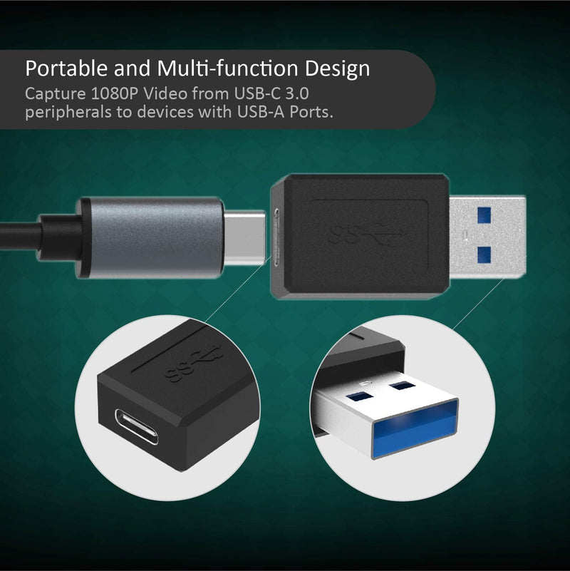  [AUSTRALIA] - Pengo HDMI-USB-C 3.0 Video Capture Grabber, Game Capture (Type-C/USB 3.0 Capture)(No HDCP), Livestream for Xbox PS5 Switch DSLR Camera Camcorders for Win & Mac Titanium Gray