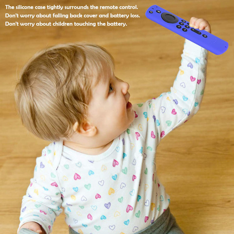 [2 Pack] Silicone Protective Case Compatible with Fire TV Stick 4K Remote (Blue and Purple) Blue and Purple - LeoForward Australia