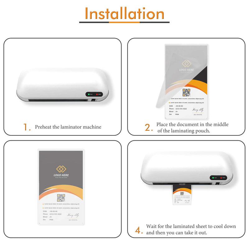  [AUSTRALIA] - Tyh Supplies 100-Pack 2 x 3.5 Inch 5 Mil Business Card Clear Hot Glossy Thermal Laminating Pouches Lamination Sheet Laminator Pockets 2.3" x 3.7" - 5 Mil 100 Pack
