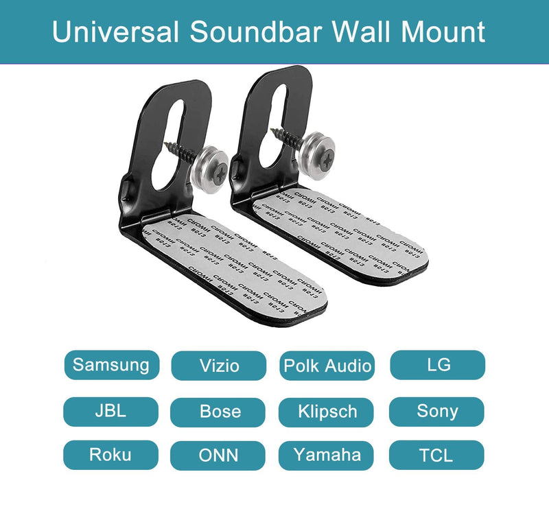  [AUSTRALIA] - Universal Soundbar Wall Mount Bracket for Samsung, Polk Audio, Vizio, JBL, Bose, LG, Sony, Klipsch, ONN, Yamaha, TCL Sound Bar Brackets