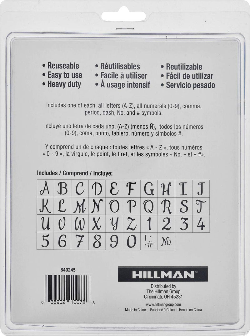 [AUSTRALIA] - Hillman 840245 Decorative Stencils Script 6-Inch, Purple, 41 Count 6 Inch