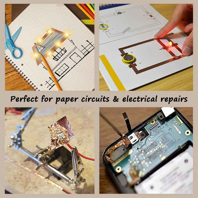  [AUSTRALIA] - Meideal Copper Foil Tape (2inch X 33 FT) with Dual Conductive Adhesive for Guitar and EMI Shielding, Electrical Repairs, Crafts, Garden, Stained Glass, Paper Circuits, Soldering, Grounding 2inch X 33 FT