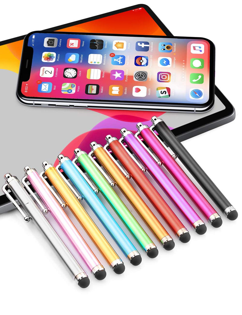  [AUSTRALIA] - Stylus Pens for Touch Screens, LIBERRWAY Stylus Pen 10 Pack of Pink Purple Black Green Silver Stylus Universal Touch Screen Capacitive Stylus Compatible with Kindle ipad iPhone Samsung