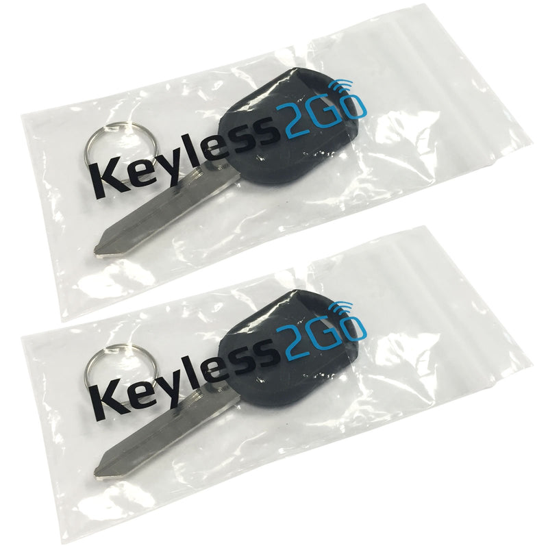  [AUSTRALIA] - Keyless2Go New Uncut Replacement 80 Bit Transponder Ignition Car Key H92 H84 H85 (2 Pack)