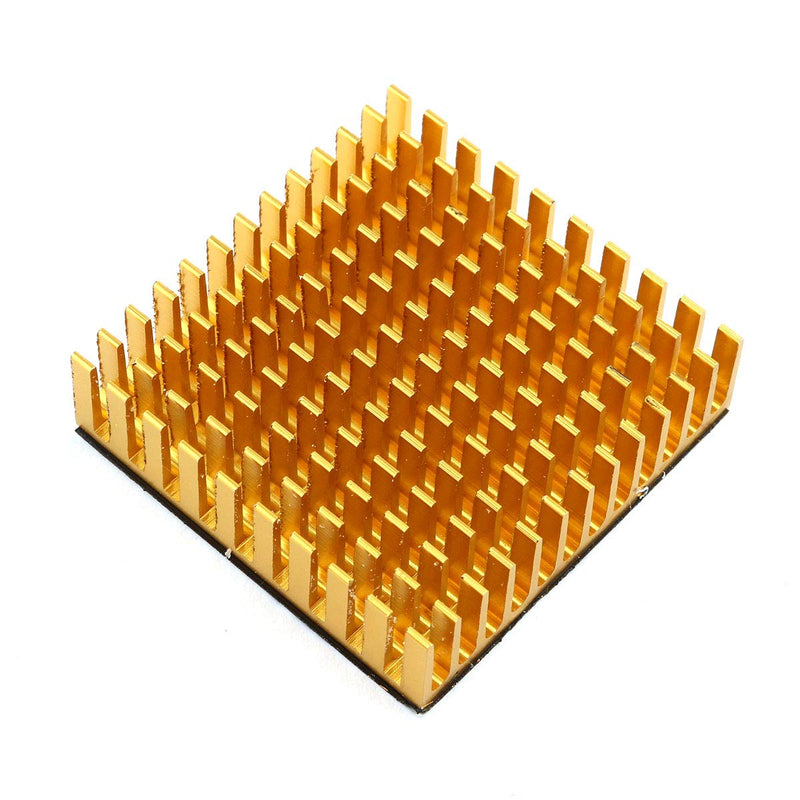 E-outstanding Heatsink 2PCS 40x40x11mm Golden Aluminum Square CPU Heat Sinks Cooling Cooler Fin with 2PCS 3M Silicone Based Thermal Pad for Raspberry Pi - LeoForward Australia