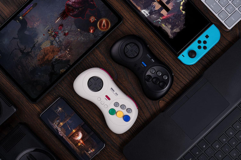  [AUSTRALIA] - 8Bitdo M30 Bluetooth Controller for Switch, Windows and Android, 6-Button Layout for SEGA’s Classic Games (White) White