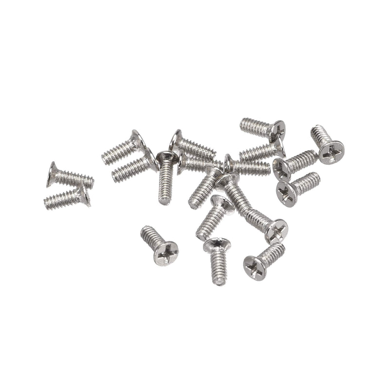  [AUSTRALIA] - uxcell M1.4 x 4mm Phillips Screw Fastener Silver Tone for Laptop PC TV Fan Switch 500pcs