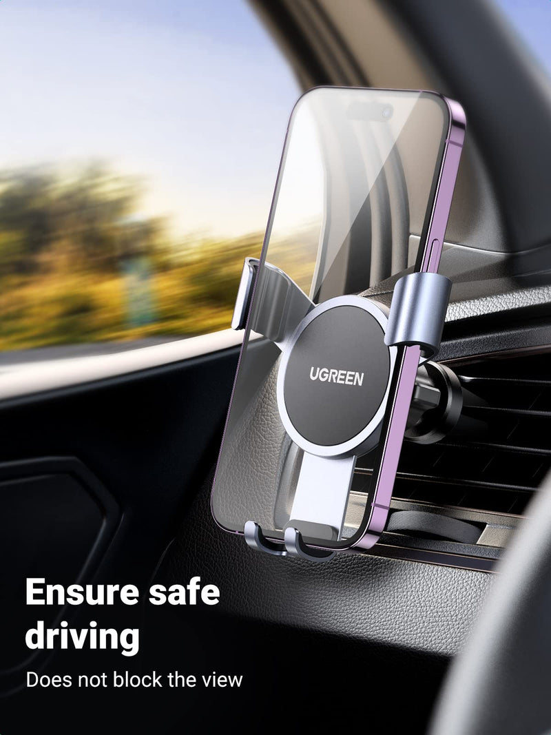  [AUSTRALIA] - UGREEN Car Vent Phone Mount Gravity Phone Holder Car Air Vent Clip Mount Auto Lock Compatible with iPhone 14 Pro Max 14 Plus, iPhone 13 12 11 Pro Max XR XS 8 7 Plus SE, Samsung Galaxy S22 Smartphone