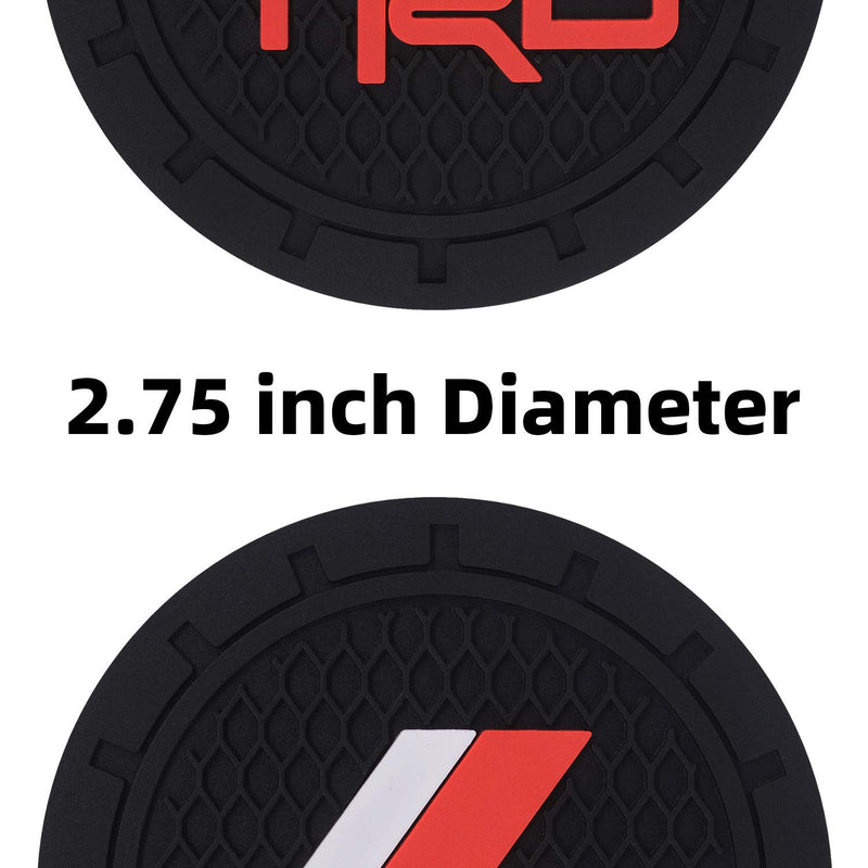  [AUSTRALIA] - AOOOOP Car Interior Accessories for Toyota TRD PRO Cup Holder Insert Coaster - Silicone Anti Slip Cup Mat For Toyota Racing Development Sequoia Tundra Tacoma 4Runner TRD PRO (Set of 2, 2.75" Diameter)