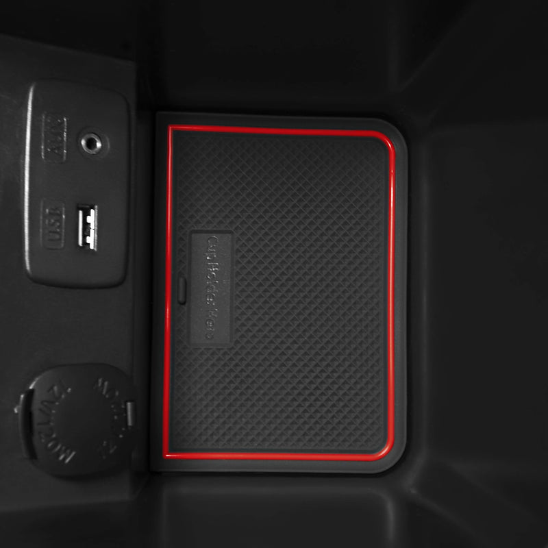  [AUSTRALIA] - CupHolderHero for Subaru Impreza WRX STI 2008-2014 Custom Liner Accessories - Premium Cup Holder, Console, and Door Pocket Inserts 15-pc Set (Red Trim) Red Trim