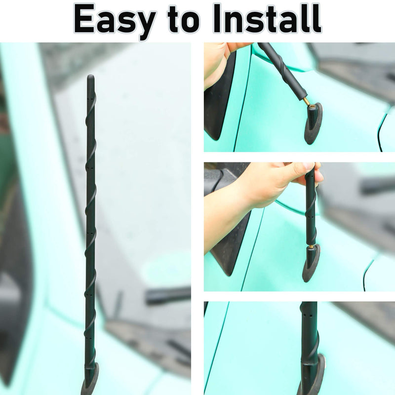 [AUSTRALIA] - KSaAuto Antenna fits for Dodge Ram 1500 2500 3500 2009-2023,16 inches Flexible Rubber Antenna Replacement, Spiral Antenna Designed for Optimized FM/AM Reception