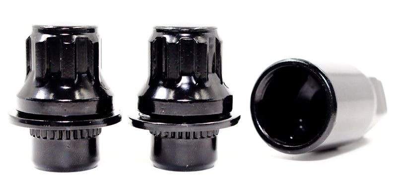  [AUSTRALIA] - Set of 4 Veritek 12x1.25mm 1.47 Inch OEM Mag Washer Style Factory Replacement Black Lug Nut Wheel Locks for Nissan Infiniti Factory Wheels
