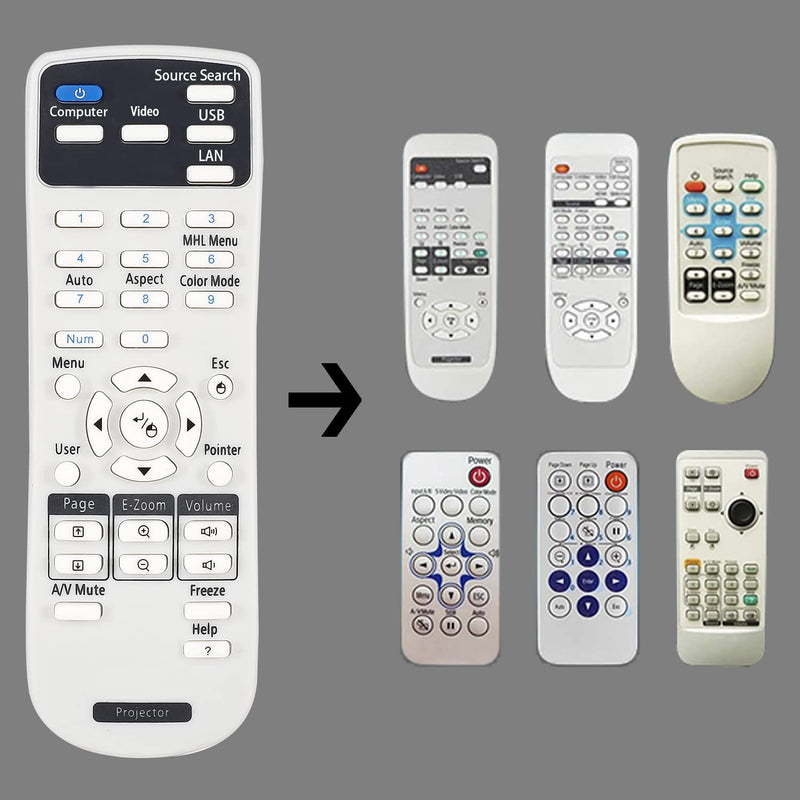  [AUSTRALIA] - CHUNGHOP Universal Projector Remote Control for Epson Projector Remote PowerLite Home Cinema 1040 PowerLite Contoller-No Program Needed