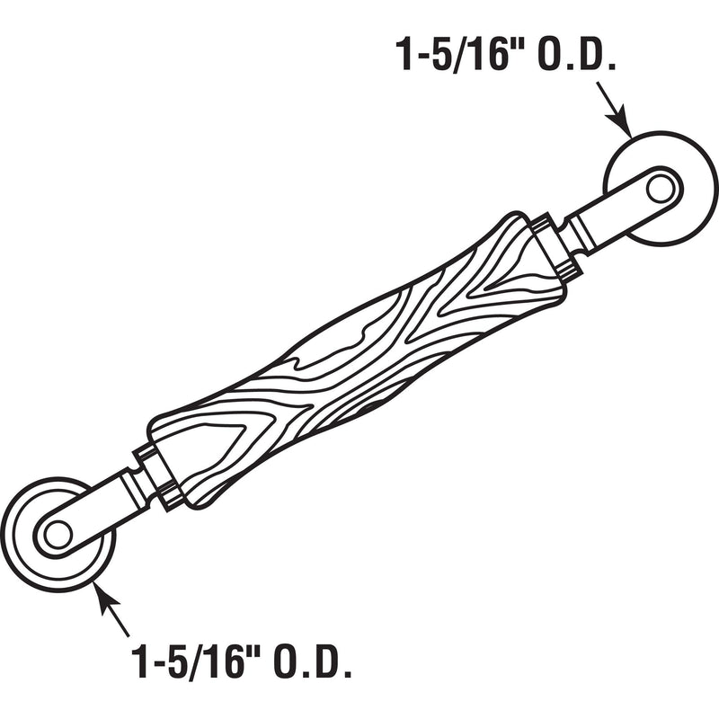  [AUSTRALIA] - PRIME-LINE Products P 7505 Rolling Must Have Tool for Installing Window and Door Screens – Spline Roller with Wood Handle and Steel Wheels – Durable and Easy to Use