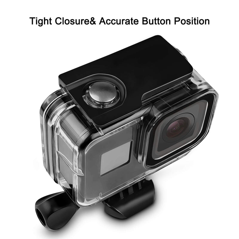  [AUSTRALIA] - Waterproof Housing Case Compatible with GoPro Hero 8 Black, 60M/ 196FT Underwater Protective Diving Case Shell with Quick Release Mount Accessories Waterproof Case for hero 8
