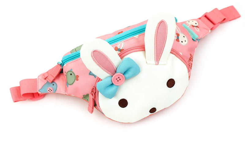 Roraailey Charming Rabbit Girls HipSack Waist Pack Fanny Phone Wallet (Pink) - LeoForward Australia