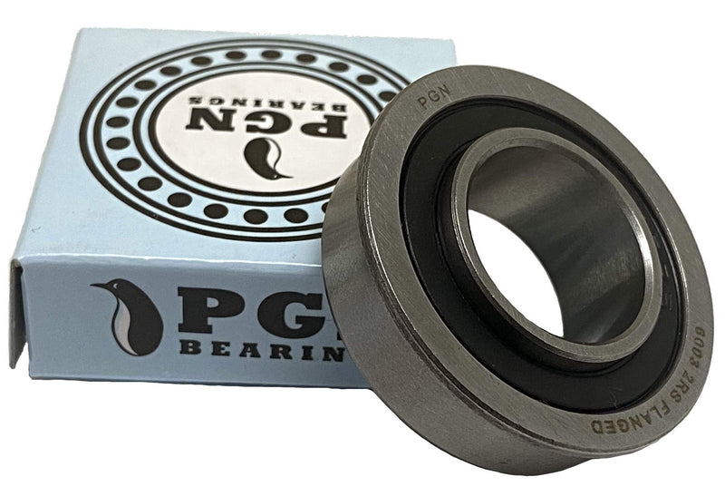  [AUSTRALIA] - (4 Pack) PGN 3/4" x 1-3/8" Flanged Ball Bearing - Replacement for Lawnmower, Carts & Hand Trucks Wheels, and Wheelbarrows - Chrome Steel - Lubricated