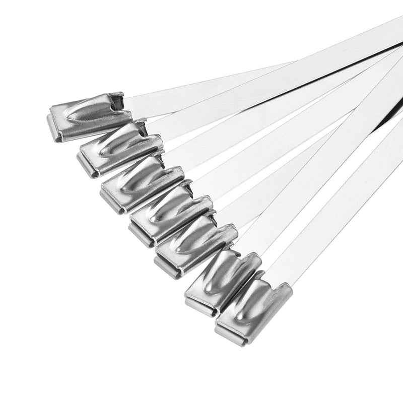  [AUSTRALIA] - uxcell 304 Stainless Steel Cable Zip Ties, 3.94" 5.9" 7.9" 11.8" Length, 0.18" Width, Self Locking Multi-Purpose Strap, 120pcs (Set)