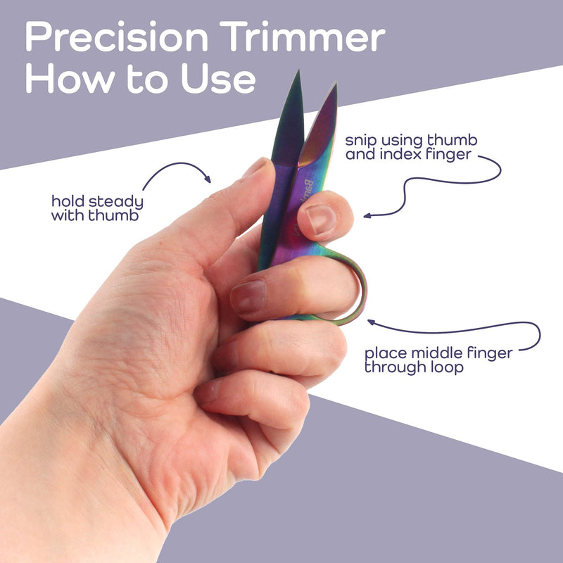 [AUSTRALIA] - Professional Multi-Purpose Titanium Precision Trimmer - Rainbow - 1 Pair Titanium - Rainbow