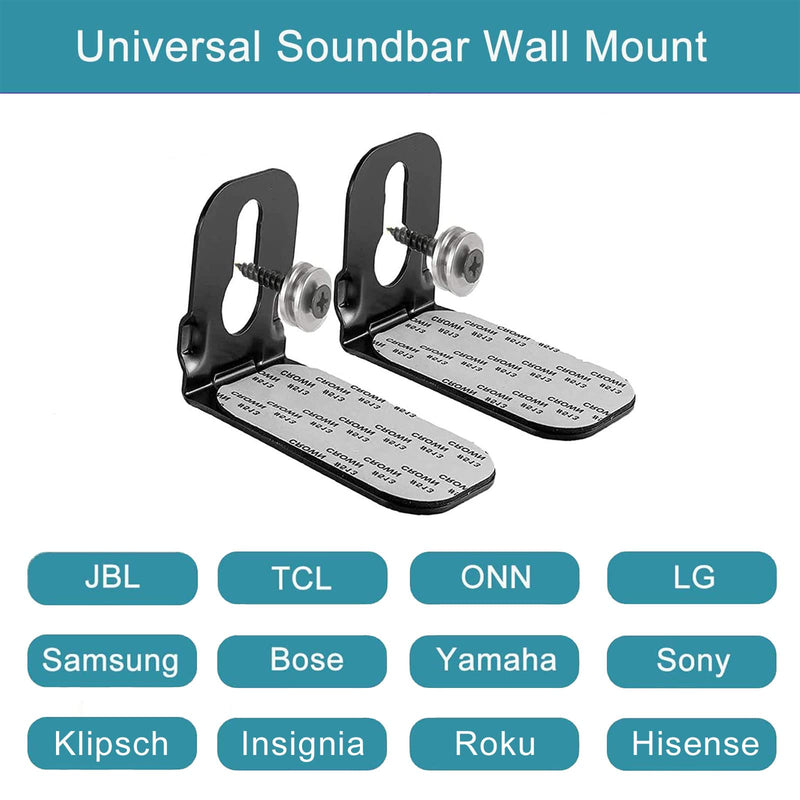  [AUSTRALIA] - Yaotieci Sound bar Mounts Universal Wall Mount Kit, Wall Bracket Compatible with Samsung, Bose, Sony, LG, Vizio, Polk, JBL, TCL Soundbar with Hardware Kit