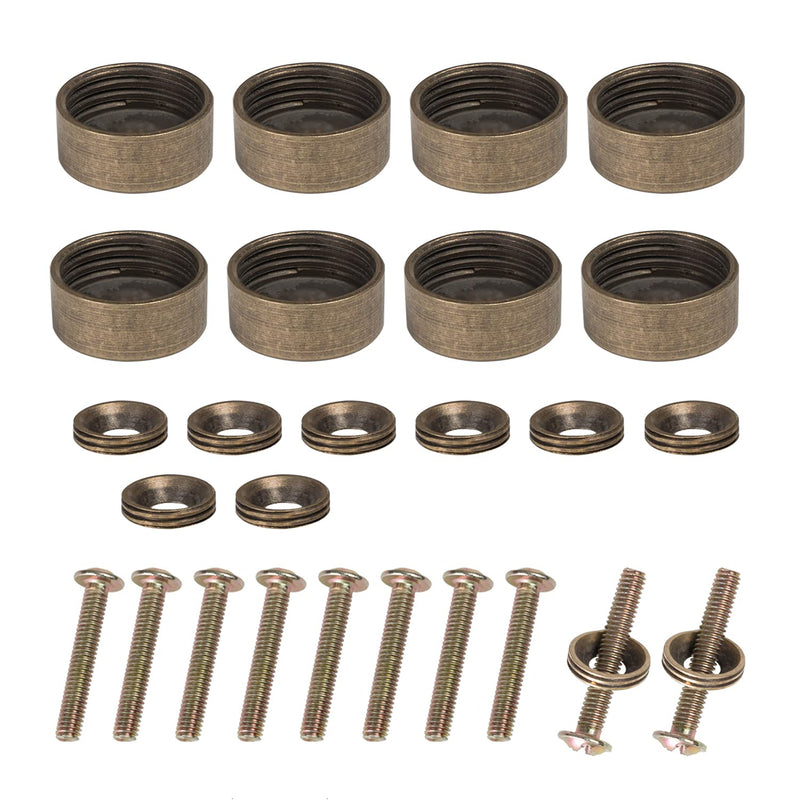  [AUSTRALIA] - 8PCS Mirror Screws Brass Mirror Screws Cap Cover Nails Fasteners Golden for Decorative Mirror, Sign/Advertising Hardware, Nails, Construction… (12mm, bronze) 12mm