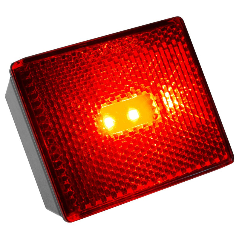  [AUSTRALIA] - Lumitronics RV Reflector LED Marker Light with Stud Mount (Red) W/ Stud Mount Red