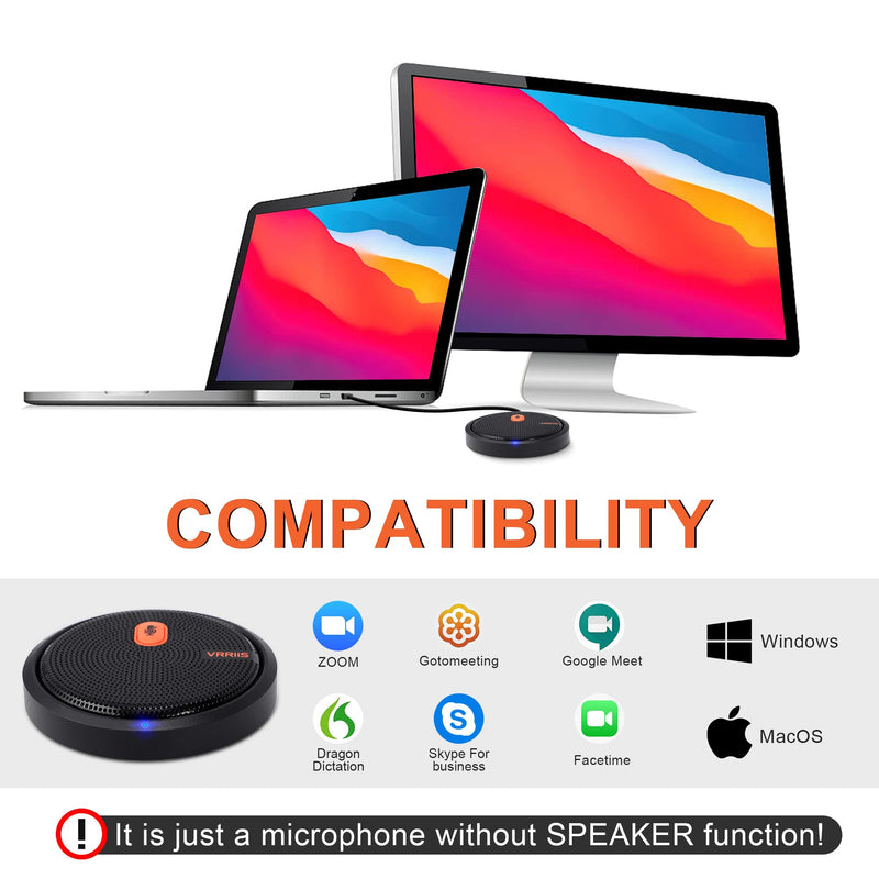  [AUSTRALIA] - USB Conference Microphone, BovBox 360° Omnidirectional Condenser PC Microphones with Mute Plug & Play Compatible with Mac OS X Windows Computer Microphone for Video Conference,Gaming,Chatting