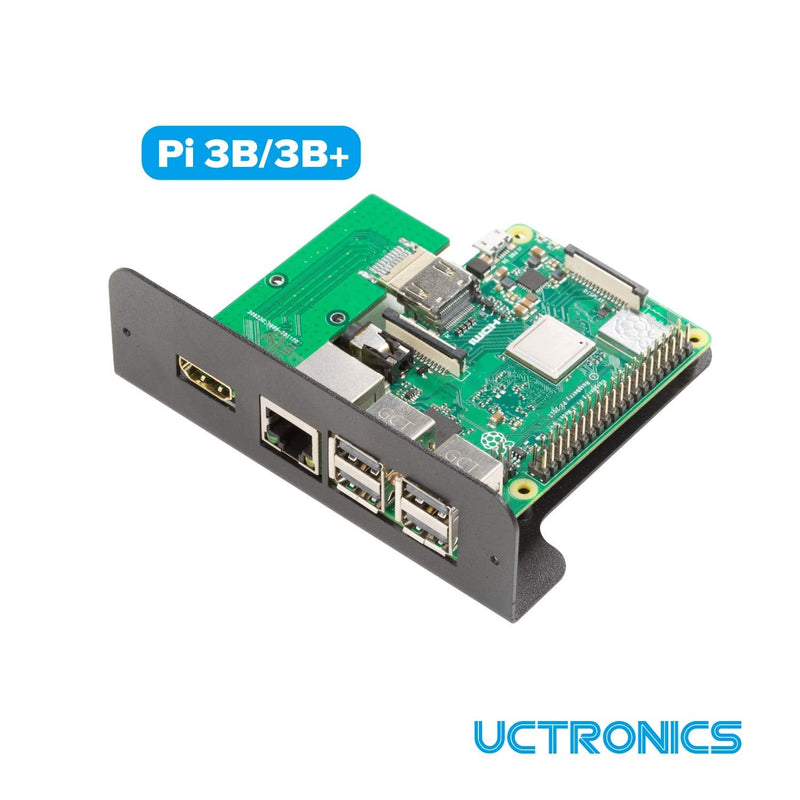  [AUSTRALIA] - UCTRONICS Mounting Plates for Raspberry Pi 3 B/3 B+, Compatible with 19 inch 3U Rack Mount, 2-Pack