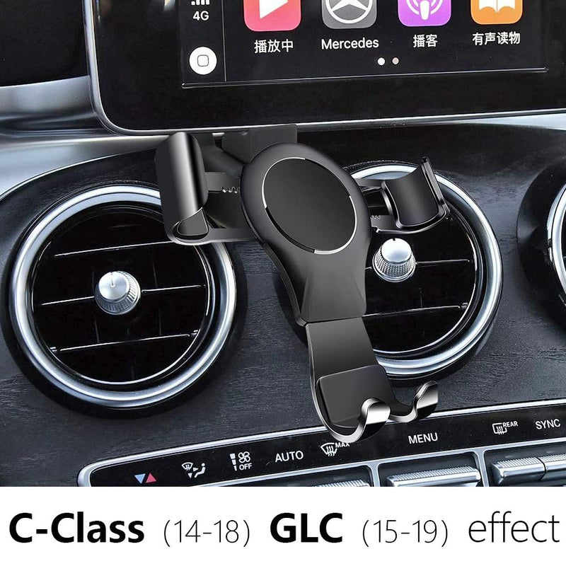 LUNQIN Car Phone Holder for Mercedes 2014-2018 Benz C Class c180 c200 c300 GLC Class 2015-2019 GLC200 GLC260 GLC300 Auto Accessories Navigation Bracket Interior Decoration Mobile Cell Phone Mount - LeoForward Australia