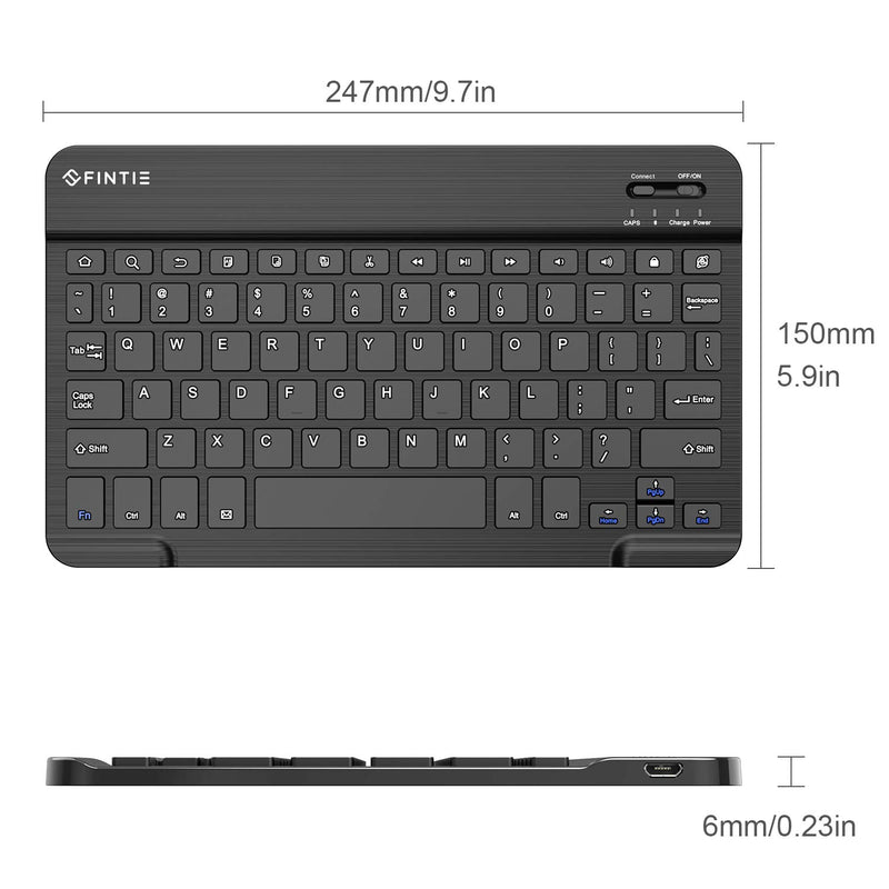  [AUSTRALIA] - Fintie 10-Inch Ultrathin (4mm) Wireless Bluetooth Keyboard for Android Tablet Samsung Galaxy Tab E/Tab A/Tab S, ASUS, Google Nexus, Lenovo and Other Android Devices